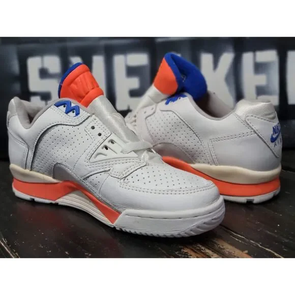 1990 Nike Air Cross Trainer Low White/Orange Vintage Sneakers Shoes 6877 Men 8